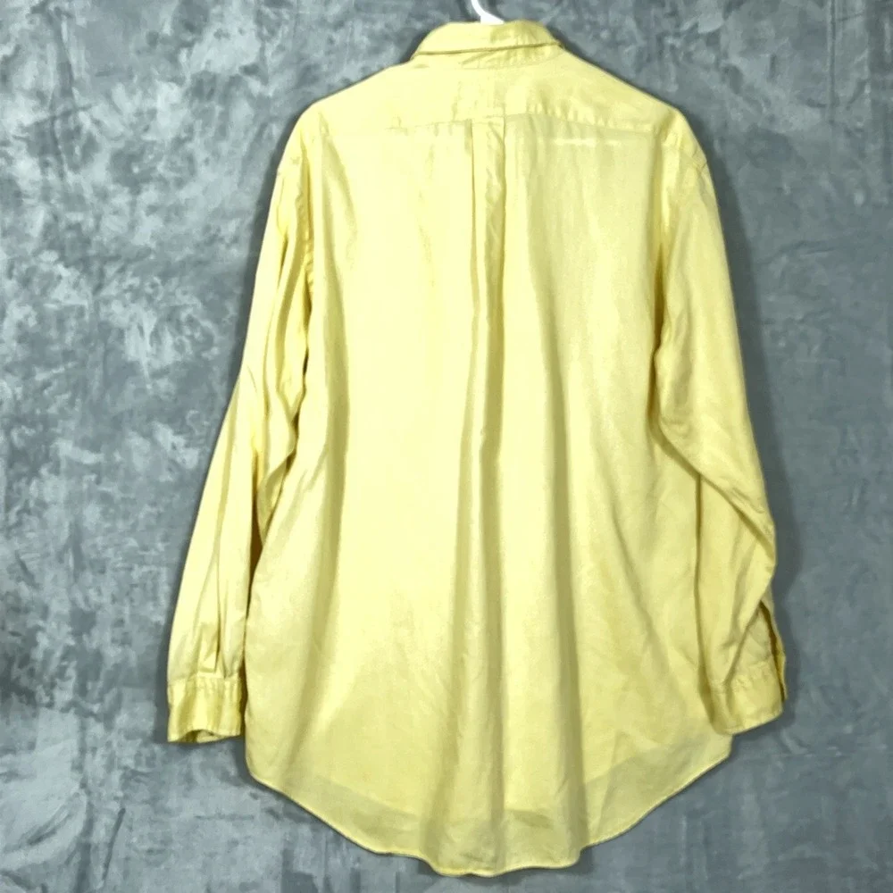 Polo Ralph Lauren Mens Shirt Yarmouth Oxford Mens L 16 - 34 Yelllow Long Sleeve*